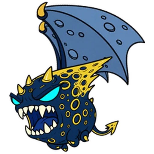 Moonwing Maw monster assembled from body, eyes, and wing cutouts
